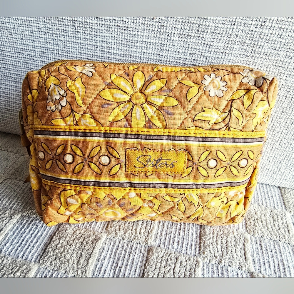 Longaberger Sisters Makeup Bag Golden Fields